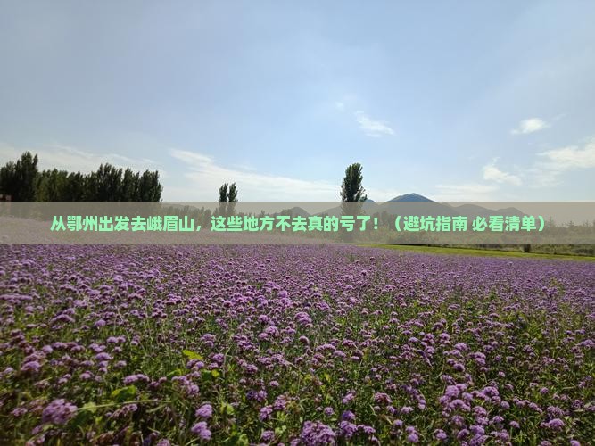 鄂州到四川峨眉山必去地