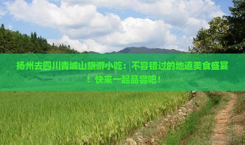 扬州去四川青城山旅游小吃