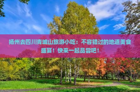 扬州去四川青城山旅游小吃