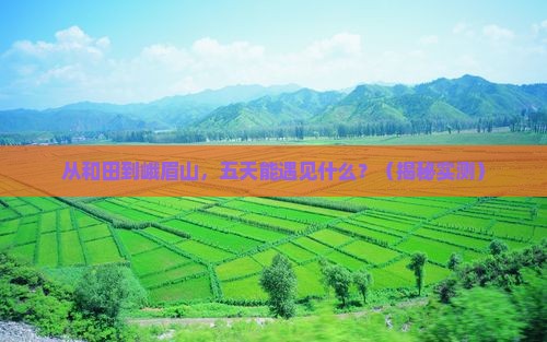 和田去四川峨眉山五日游