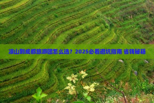 凉山到四川成都大型旅游团