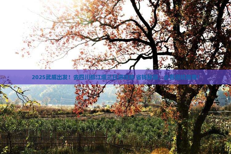 武威去四川都江堰三日游