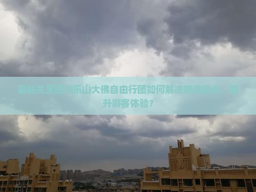 嘉峪关至四川乐山大佛自由行团如何解决旅途痛点，提升游客体验？