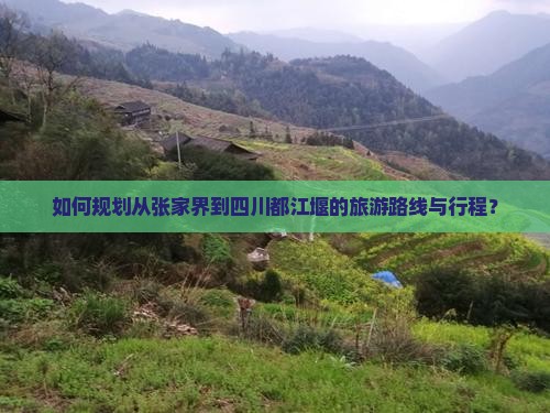 如何规划从张家界到四川都江堰的旅游路线与行程？