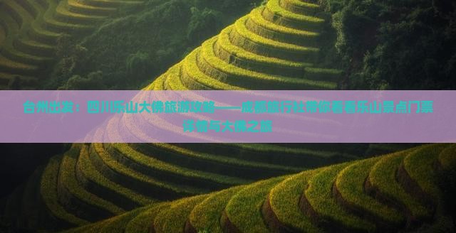 台州出发：四川乐山大佛旅游攻略——成都旅行社带你看看乐山景点门票详情与大佛之旅