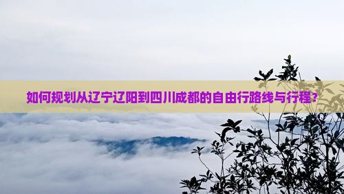 如何规划从辽宁辽阳到四川成都的自由行路线与行程？