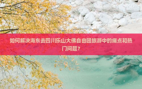 如何解决海东去四川乐山大佛自由团旅游中的痛点和热门问题？