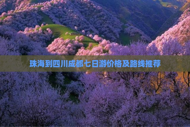 珠海到四川成都七日游