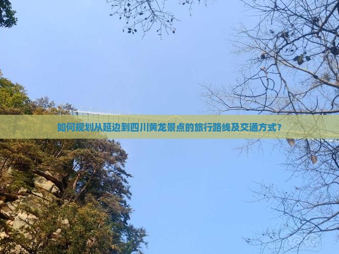 如何规划从延边到四川黄龙景点的旅行路线及交通方式？