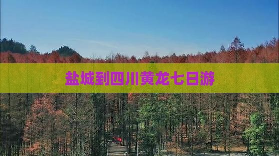 盐城到四川黄龙七日游