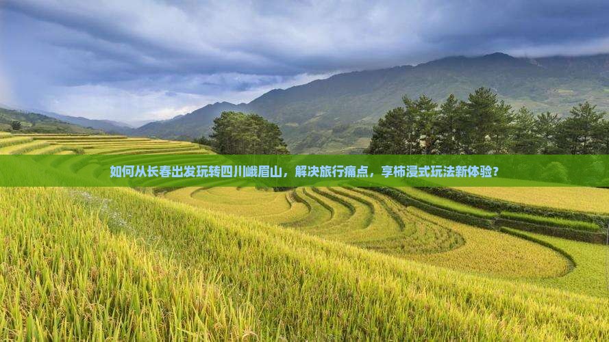 如何从长春出发玩转四川峨眉山，解决旅行痛点，享柿浸式玩法新体验？