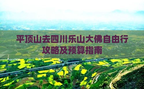 平顶山去四川乐山大佛自由行攻略及预算指南