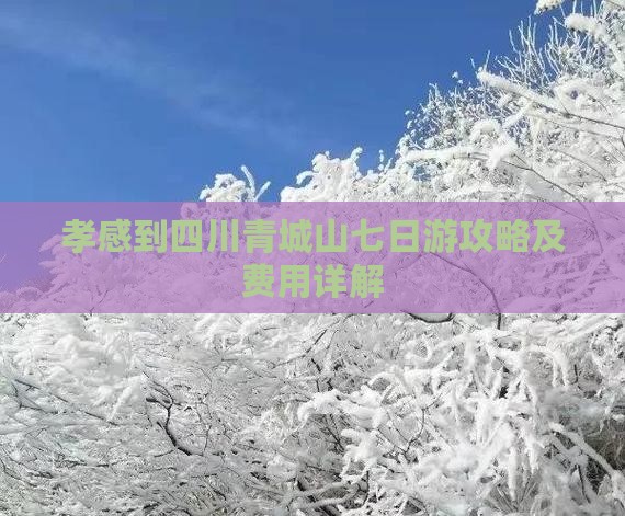孝感到四川青城山七日游攻略及费用详解