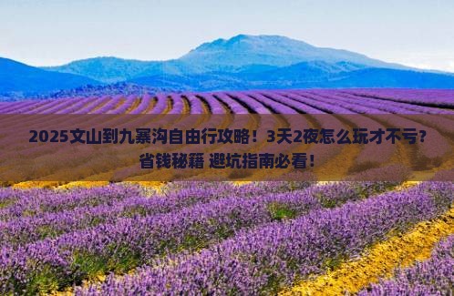 文山到四川九寨沟自由行