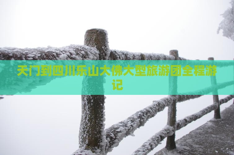 天门到四川乐山大佛大型旅游团