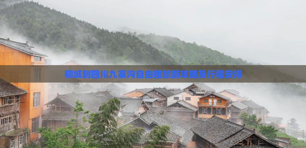 桐城到四川九寨沟自由团