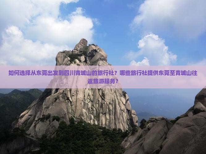 如何选择从东莞出发到四川青城山的旅行社？哪些旅行社提供东莞至青城山往返旅游服务？