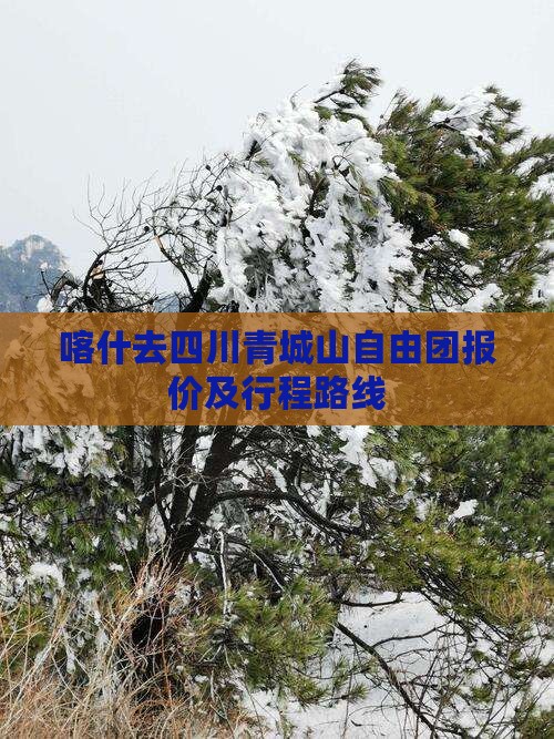 喀什去四川青城山自由团报价及行程路线