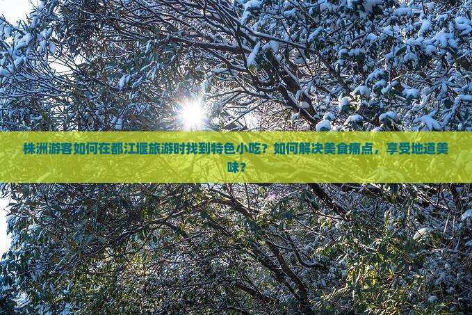 株洲游客如何在都江堰旅游时找到特色小吃？如何解决美食痛点，享受地道美味？