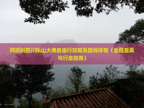 阿坝到四川乐山大佛自由行攻略及路线详情（全程距离与行走指南）
