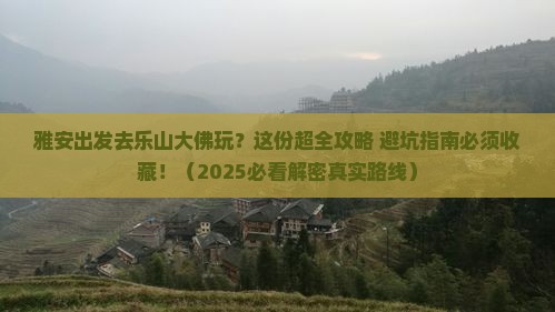 雅安到四川乐山大佛景点