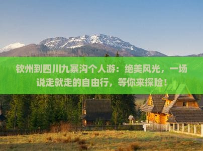 钦州到四川九寨沟个人游 钦州到四川九寨沟个人游