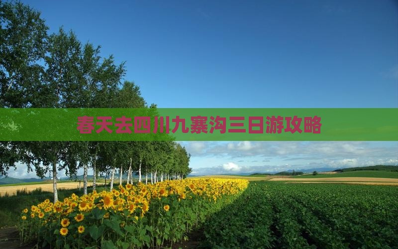 春天去四川九寨沟三日游