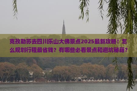 克孜勒苏去四川乐山大佛景点