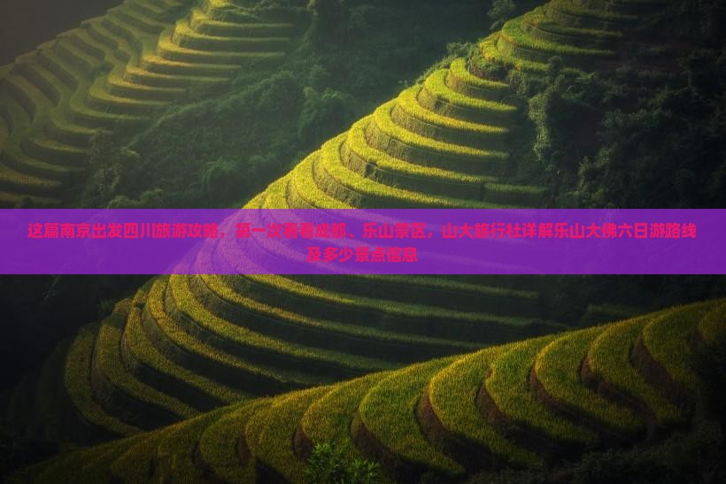 这篇南京出发四川旅游攻略，第一次看看成都、乐山景区，山大旅行社详解乐山大佛六日游路线及多少景点信息