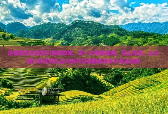 这篇南京出发四川旅游攻略，第一次看看成都、乐山景区，山大旅行社详解乐山大佛六日游路线及多少景点信息
