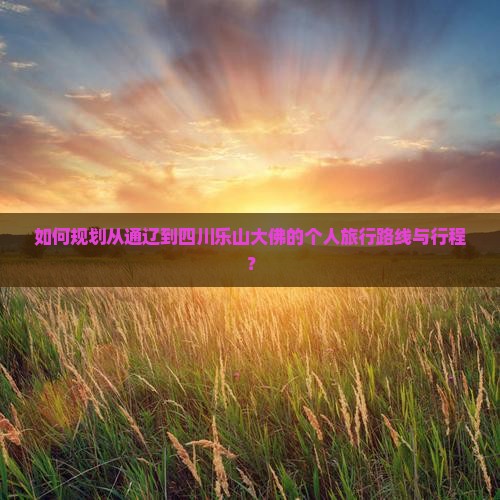 如何规划从通辽到四川乐山大佛的个人旅行路线与行程？