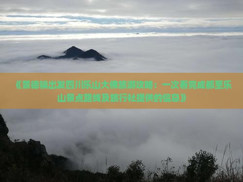 《景德镇出发四川乐山大佛旅游攻略：一次看完成都至乐山景点路线及旅行社提供的信息》