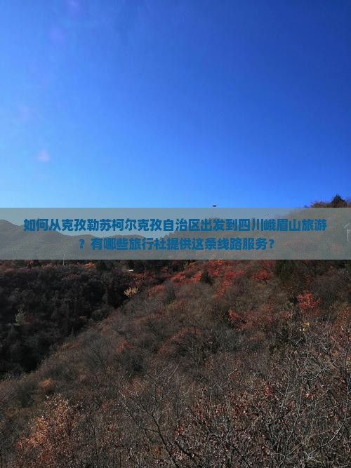 如何从克孜勒苏柯尔克孜自治区出发到四川峨眉山旅游？有哪些旅行社提供这条线路服务？