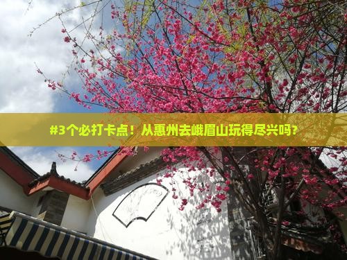 #3个必打卡点！从惠州去峨眉山玩得尽兴吗？