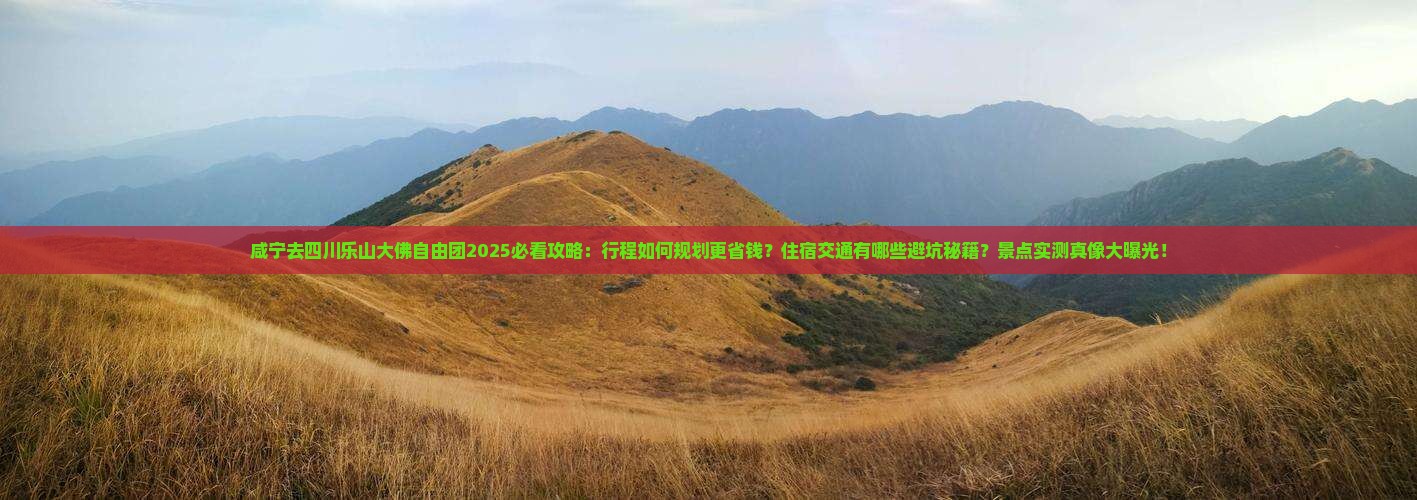 咸宁去四川乐山大佛自由团