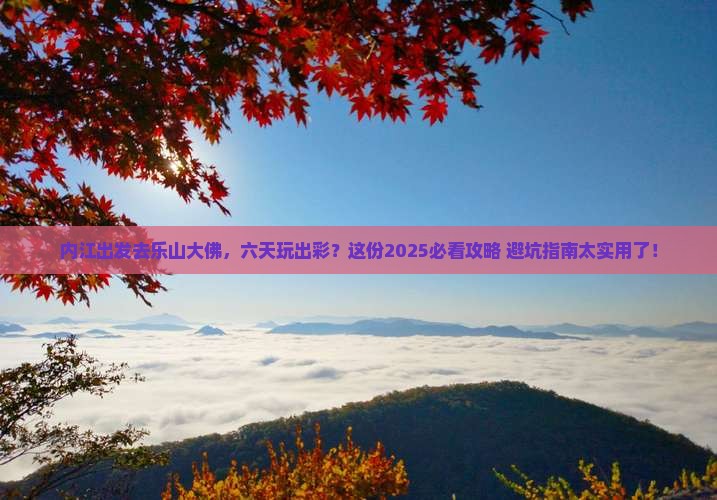 内江到四川乐山大佛六日游