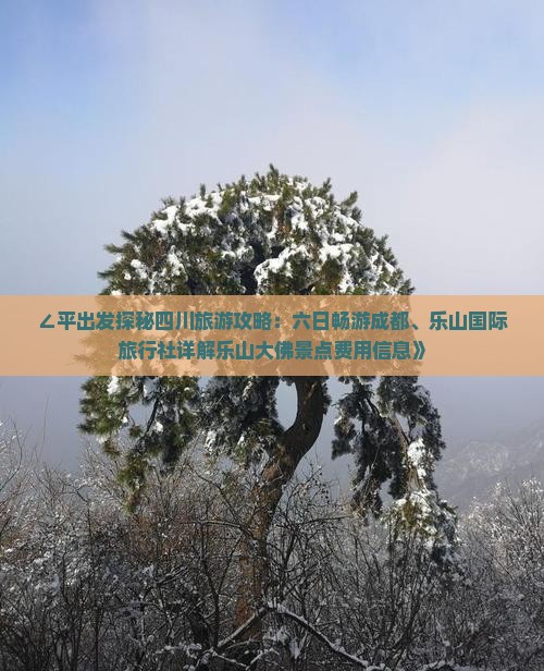 ∠平出发探秘四川旅游攻略：六日畅游成都、乐山国际旅行社详解乐山大佛景点费用信息》