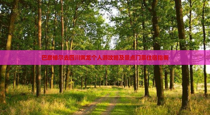 巴彦倬尔去四川黄龙个人游攻略及景点门票住宿指南