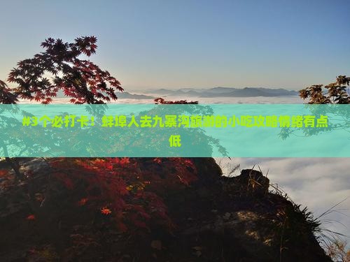 #3个必打卡！蚌埠人去九寨沟旅游的小吃攻略情绪有点低