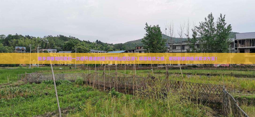 新乡游客如何规划一次避开拥堵的四川青城山四日游？探索秘境之旅，解锁新旅游痛点解决方案！
