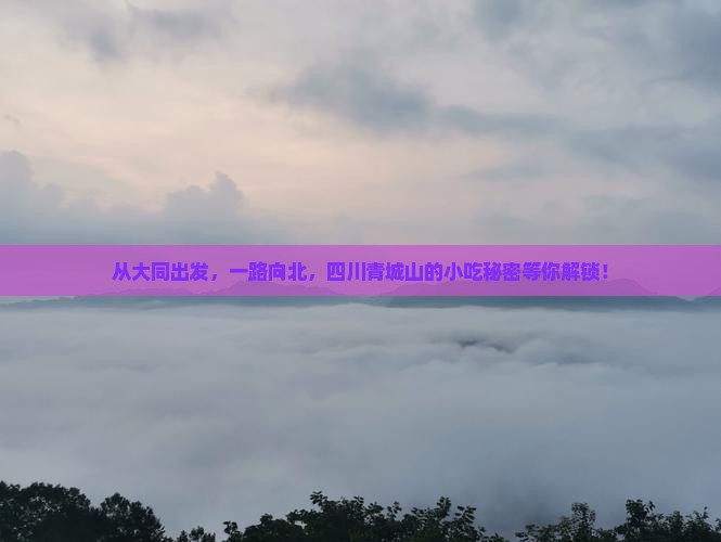 从大同出发，一路向北，四川青城山的小吃秘密等你解锁！