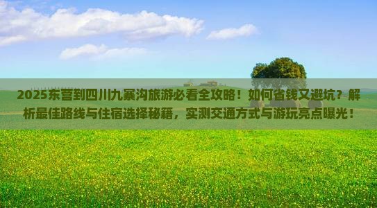 东营到四川九寨沟旅游