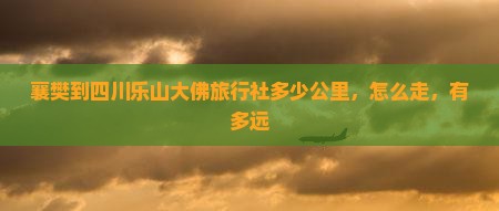 襄樊到四川乐山大佛旅行社