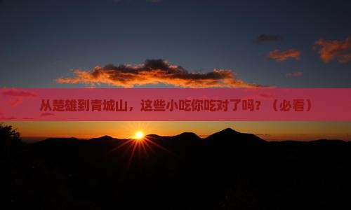 楚雄到四川青城山旅游小吃