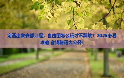 定西到四川都江堰自由团