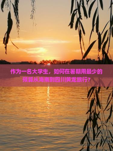 作为一名大学生，如何在暑期用最少的预算从海南到四川黄龙旅行？
