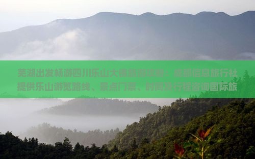 芜湖出发畅游四川乐山大佛旅游攻略：成都信息旅行社提供乐山游览路线、景点门票、时间及行程咨询国际旅行体验