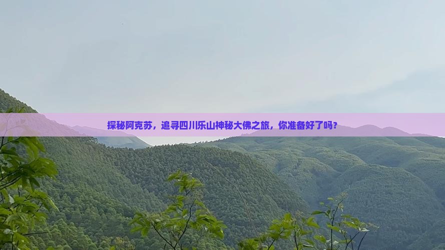 探秘阿克苏，追寻四川乐山神秘大佛之旅，你准备好了吗？