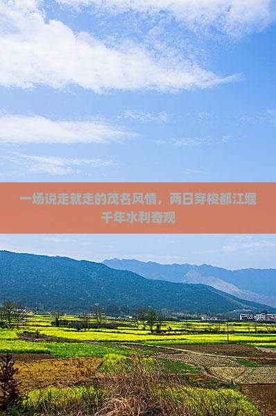 一场说走就走的茂名风情，两日穿梭都江堰千年水利奇观
