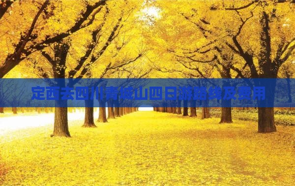 定西去四川青城山四日游路线及费用